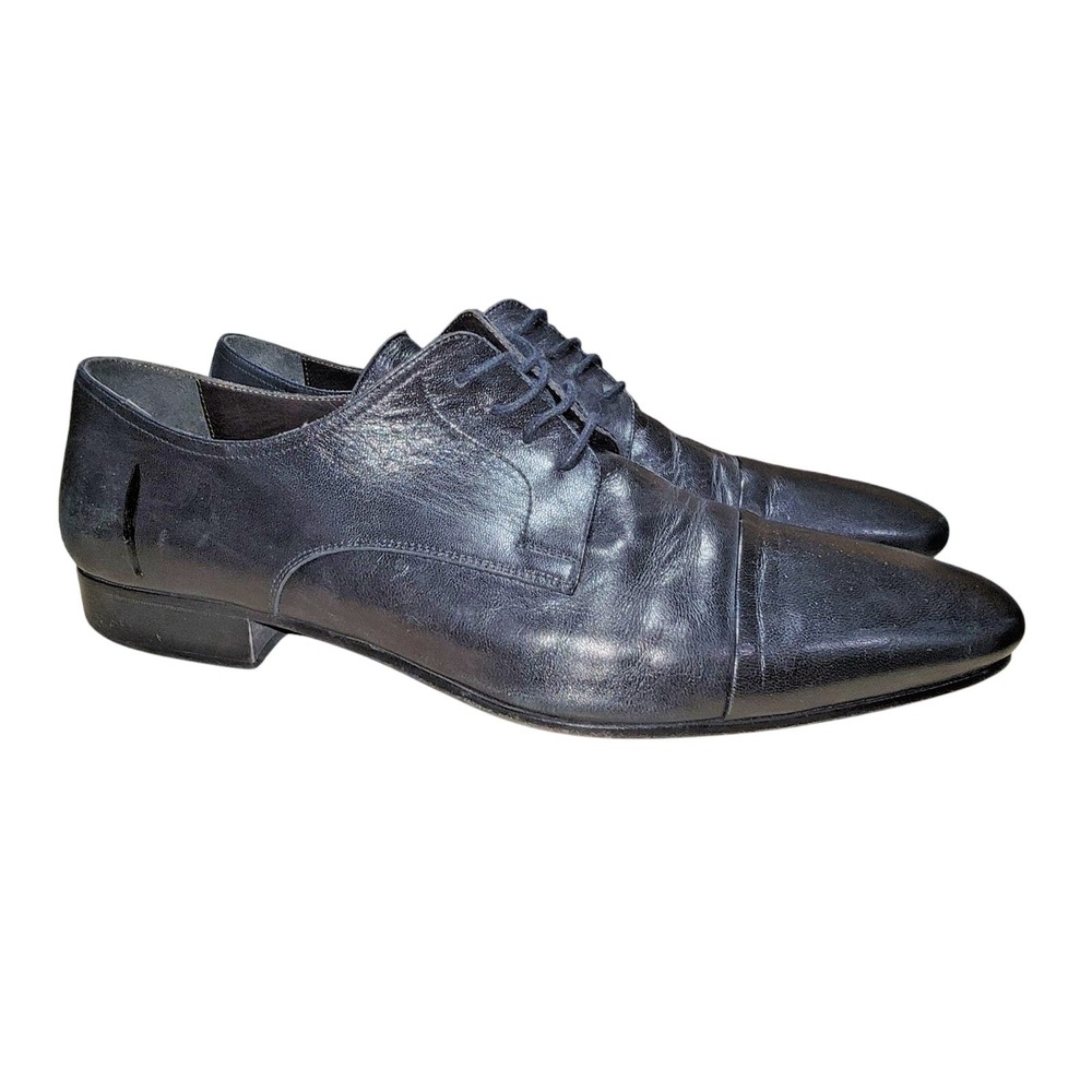 Bruno Magli Martico Men's Black Leather Cap Toe Oxford Dress Shoes  Sz 11M